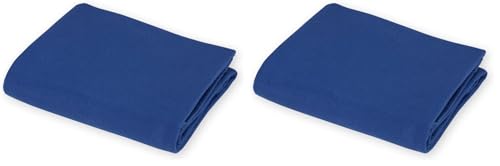 Image of American Baby Company Supreme 100% Natural Cotton Fitted Crib Sheet 52 inch x 28 inch, Enhanced Thickness for Soft, Breathable & Hypoallergenic Jersey Comfort, Royal, Neutral for Boys & Girls (Pack of 2)