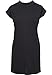 Urban Classics Damen Turtle Extended Shoulder Dress – Baumwoll Kleid mit Stehkragen & überschnittenen Schultern, Regular Fit für Freizeit, Alltag & Streetwear,Schwarz,M