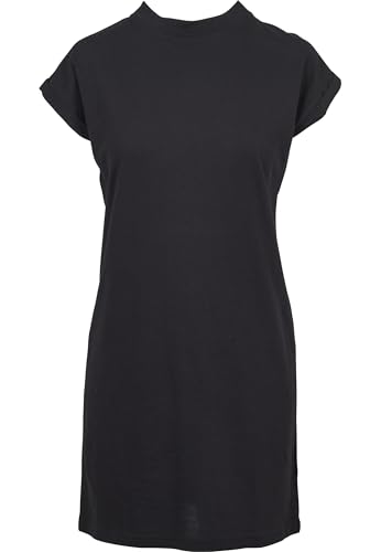 Urban Classics Damen Turtle Extended Shoulder Dress – Baumwoll Kleid mit Stehkragen & überschnittenen Schultern, Regular Fit für Freizeit, Alltag...