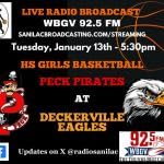 HS Girls Basketball : Peck at Deckerville, 1-13-2026