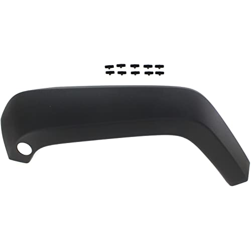 Jumbo Auto Parts Replacement For Fender Flares For Jeep Wrangler JK 2007 To 2017 Front Left Driver Side, LH, Textured Black CH1268119 5KF09RXFAH