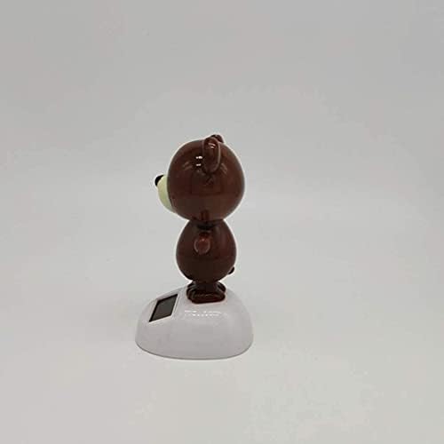 Solar Bear Bobble Shaking Head Dancing Toy Cat Figurine Statue Car Dash Board Ornaments for Car Vehicle Decoration