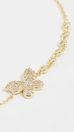 ADINA EDEN Women's Pave Butterfly Cubic Zirconia Embedded Chain Bracelet, Gold, One Size3