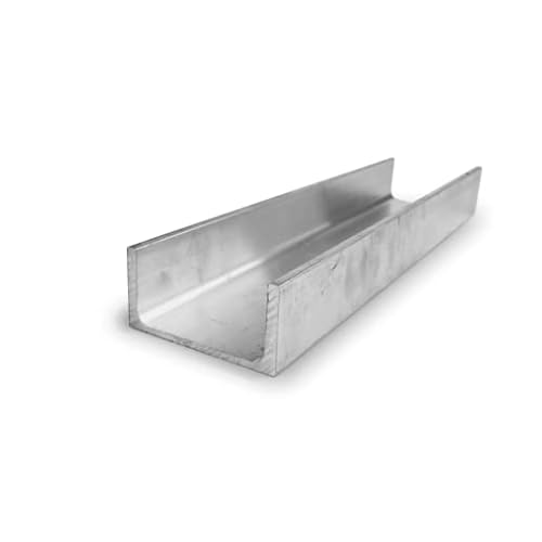 image for Online Metals 6061 Aluminum U-Channel, Unpolished (Mill) Finish, Extru