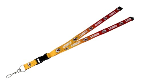 Pro Specialties Group NFL Kansas City Chiefs Ombre Lanyard Team Colors One Size