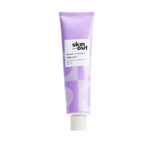 Skin & Out – Masque Exfoliant sans Grain – 100% Naturel – Exfoliation Chimique PHA 5% + Acide Salicylique – Réduit Pores, Boutons & Points Noirs – Texture Transformante en 10 min
