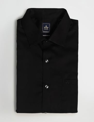 Image of Arrow Solid Slim Fit Mens Formal Shirt - 100% Cotton, Breathable & Comfortable, Full Sleeves Shirts for Men