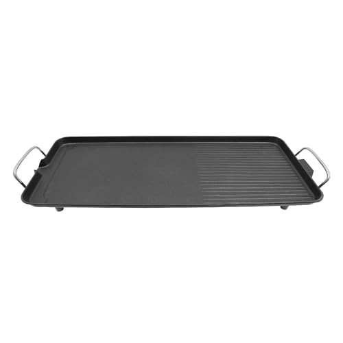 KANBCNG Barbacoa eléctrica al aire libre, barbacoa para camping, patio trasero, revestimiento antiadherente, soporte de suelo ajustable, equipado con cinco niveles de ajuste de temperatura 0-250°, 68