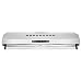 Hotte visière inox Bomann DU623-3-inoxInox Hotte aspirante sous-structure d'une largeur de 60 cm, Aspiration puissante de 205 m³/h, Eclairage LED efficace (blanc chaud 2W