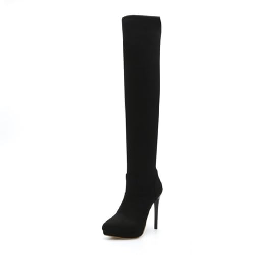 Bottes de mode pour femmes de qualité supérieure avec finitions soignées et bout pointu stretch