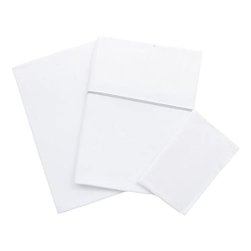 Emoor Japanese Futon Cover Set Presso (Mattress & Comforter Zip Cover And Pillowcase) Full/Full-Long Size (White), Zipper-Closure, Made Injapan 100% Cotton Tatami Floor Sleeping Mat Bed Linen #TOP23