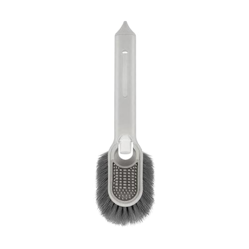 Cepillo para lavar platos con dispensador de jabón | Cepillo multifuncional para fregadero de cocina | Accesorios de baño para lavar platos ducha bisagras de coche Lavabo Puerta de bañera | Rieles de