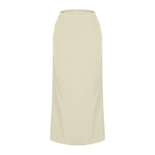 2025 Women Long Maxi Skirt Bodycon High Waist Basic Pencil Skirts Elastic Comfy Lightweight Business Skirts4