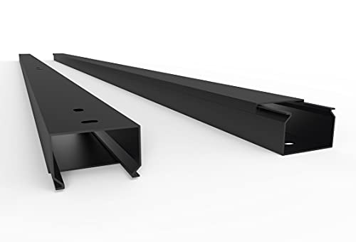 SCOS Smartcosat Kabelkanal schraubbar PVC Kunststoff Aufputz Wand Montage Kabelleiste Kabelschacht Elektro Kanal 30 x 20 x 2000 mm 5 Stück a 2 m B x H x L Graphit Schwarz