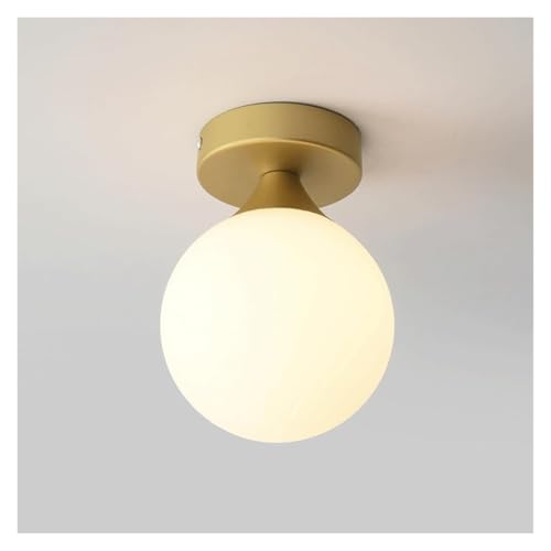 Plafonnier boule de verre au design épuré, luminaire semi-encastré en verre qualitatif