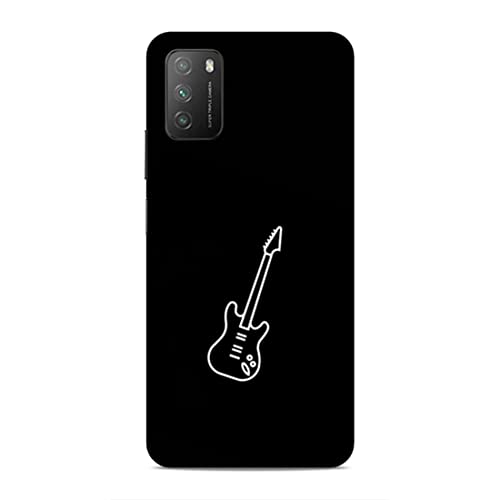 Image of Printed Mobile Back Hard Case Cover for Xiaomi Poco M3 | Guitar, Music Love, Black Love-63
