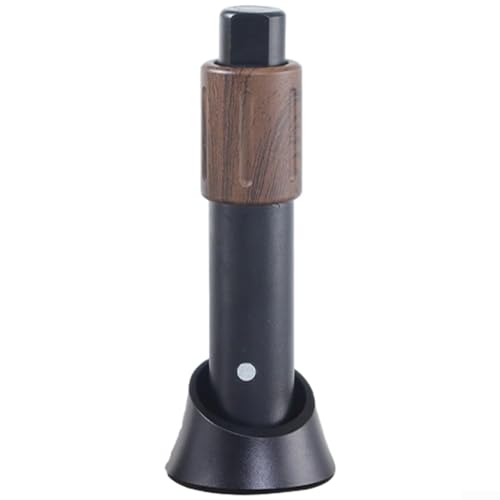 Espressofördelningsnål, teleskopisk kaffefördelare med magnetisk bas och mätsked, rostfritt stål kaffefördelningsverktyg för enkel dosering och förvaring (svart)