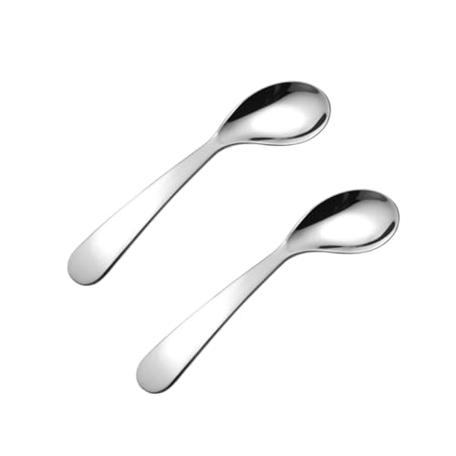 HANABASS 2Pcs Spoon Bending Practice Spoon for Easy Feeding Smooth Edges for Use for Learning to Eat
