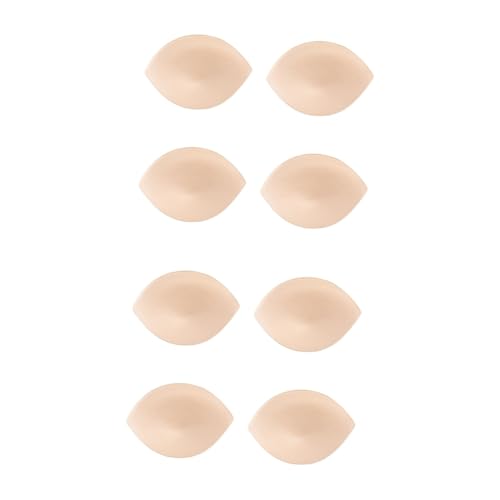 DEARMAMY 2 Juegos Insertos De Almohadillas Para El Gel Bralette Insertos De Bikini Insertos De Sujetador Push up Forros De Sujetador Relleno Bálsamo Biquinis Beige Esponja 4 Pares * 2