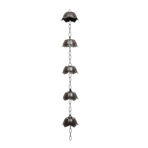 Chaîne de pluie décorative en aluminium design fleur de lotus haut de gamme