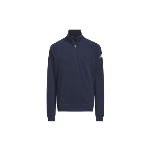 Adidas Boy's Quarter-Zip Layering Top, Collegiate Navy, Medium