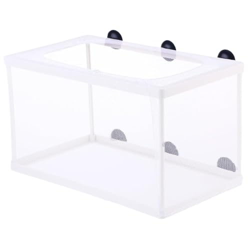 Boîte d'élevage pour Aquarium, Grand Filet de boîte d'élevage de Poissons 6x5, 7x10, éleveur 'Aquarium en Maille Blanche à Suspendre à la pépinière...