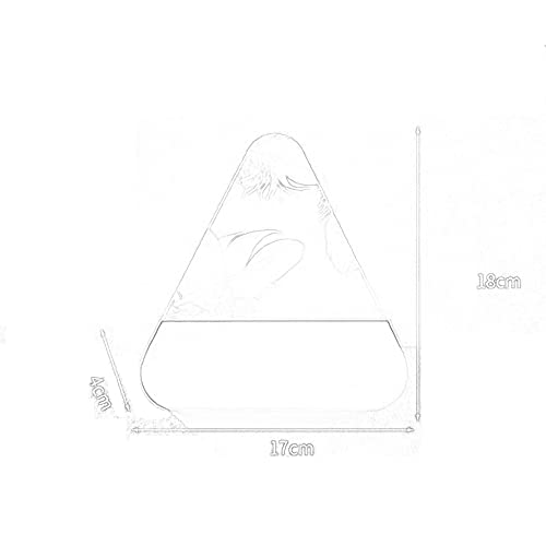 Lámpara de pared triangular con diseño de plumas acrílicas e iluminación LED 3