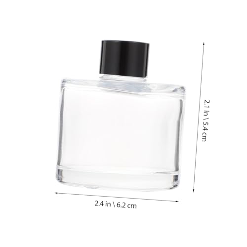 Botella Difusora Transparente Cuadrada con Palitos Negros para Aromaterapia miniatura 2