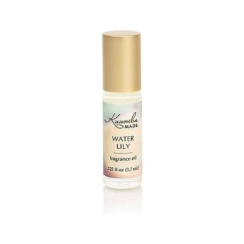 Kuumba Made Water Lily Fragrance Oil | 0.125 Fl Oz | Notes of Bergamot and Mandarin | Clean, Long-Lasting Scent | Alcohol Free | Roll On Perfume Cover