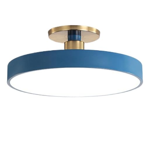 Lumière de plafond jaune et bleu pour éclairer un salon sombre