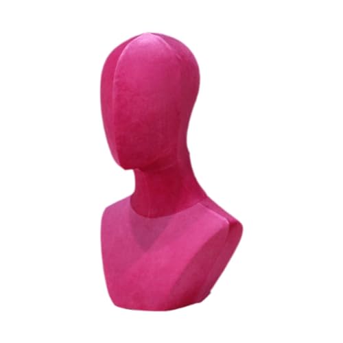 Exhibidor maniquí organizador collares rosa con busto soporte para centros comerciales