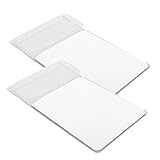 Beatifufu 2個磁性収納ポケット付き小型ガラスミラー 多機能ロッカー用鏡 ホワイト 学生寮 オフィス 浴室対応磁式壁掛け鏡