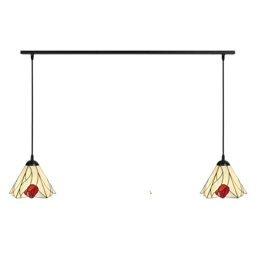 Lampe de plafond Tiffany tulipe sur poutre Art Deco Trade x2