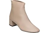 CORINA | Botines de Tacón Mujer – Botines Casual en Color Taupe – Botines Negros con Cremallera Trasera – Tacón Medio y Cómodo – Versátiles y Combinables – Moda – Modelo M5870-41