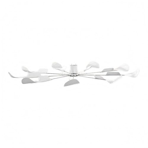 SECRET DESIRE Curved Blades Spiral Air Movement Deflector Radial Arms Central Air Deflector Aluminum Tube Air Conditioner Windshield ABS, White, Fan 9 Blades