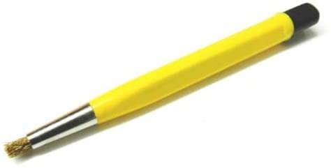 Scratch Brush Pen Style with Retractable Brass Bristles Metal Clay, Tips for Jewelry, Watch, Coin Cleaning, Electronic Applications KNS Brand