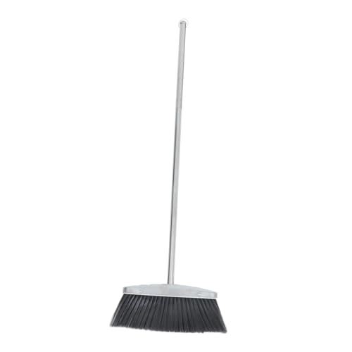 Didiseaon Garage Broom Long Handle Industrial Stand up Dustpan Set Broom Heavy Duty for Outdoor Yard Cleaning