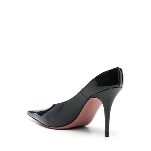 Women's Stiletto Slingback Heels - Slip On Patent Leather Pumps with Pointed Toe Comfortable High Heel Mules for Women4