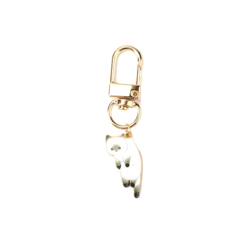 SHTALHST Siamese Cat Keychain, Cat Tax Keychain for Women, Cute