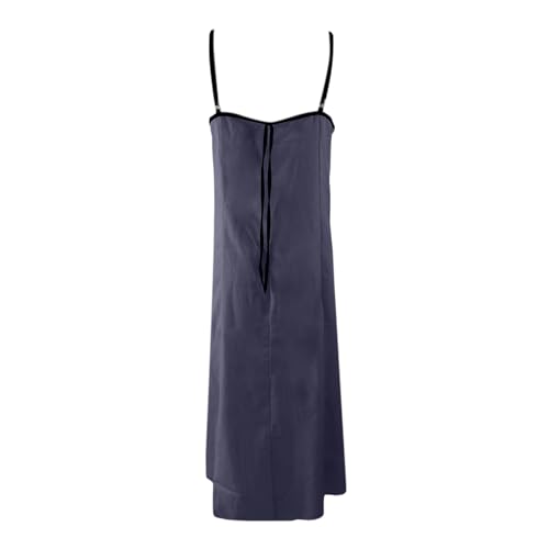 Image of Linen Maxi Dress for Women Spaghetti Strap Backless Summer Beach Sundress Flowly Sleeveless Comfy Long Dresses