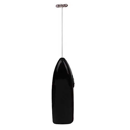 Hztyyier Batidora de Bebidas, Máquina de Espuma Eléctrica Portátil para café y Leche, Batidora de Mano Eficiente, Acero Inoxidable Liviano para Uso Doméstico y de Oficina (BLACK)