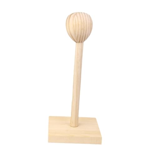 Kokiya Suporte de peruca de madeira para bonecas Suporte de peruca para cabeças Expositor de cabelo