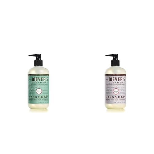 Image of MRS. MEYER'S CLEAN DAY Basil and Lavender Hand Soap Bundle, 2 x 12.5 fl. oz