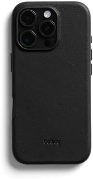 Bellroy Phone Case, Leather Cover, Compatible with iPhone 16 Pro - Black