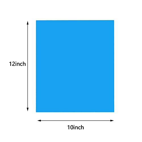 Renlitong Lake Blue Heat Transfer Vinyl Htv Bundle : 11 Pack 12Inch X 10Inch Sheets Diy Iron On For T-Shirt Clothing, Easy To Cut & Weed & Press Design (11 Sheets, Lake Blue) #TOP2