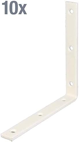 Alberts 847869 Beam Angle Narrow White Plastic-Coated 160 x 160 x 20 mm Set of 10, 160 x 160 x 20 mm / 10 Pieces - Image 3