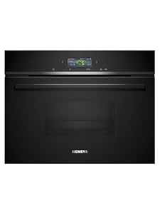 Siemens CD714GXB1, Smarter iQ700 Einbau-Dampfgarer, 60 x 45 cm, 1,3 L Wassertank, Regenerieren mit Dampf, Farb-Display, cookControl Automatikprogramme für beste Ergebnisse, Home Connect, Schwarz