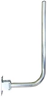 electrosmart 2 Foot Bent L Shaped Alloy TV Aerial Mast Pole & Bracket Kit for Loft/Eaves/Wall etc