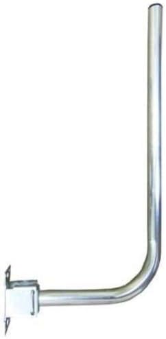 electrosmart 2 Foot Bent L Shaped Alloy TV Aerial Mast Pole & Bracket Kit for Loft/Eaves/Wall etc