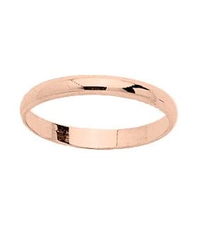 Alliance Mariage Amira Or Rose bague fine de 2,5 mm en taille 72 pour homme et femme
